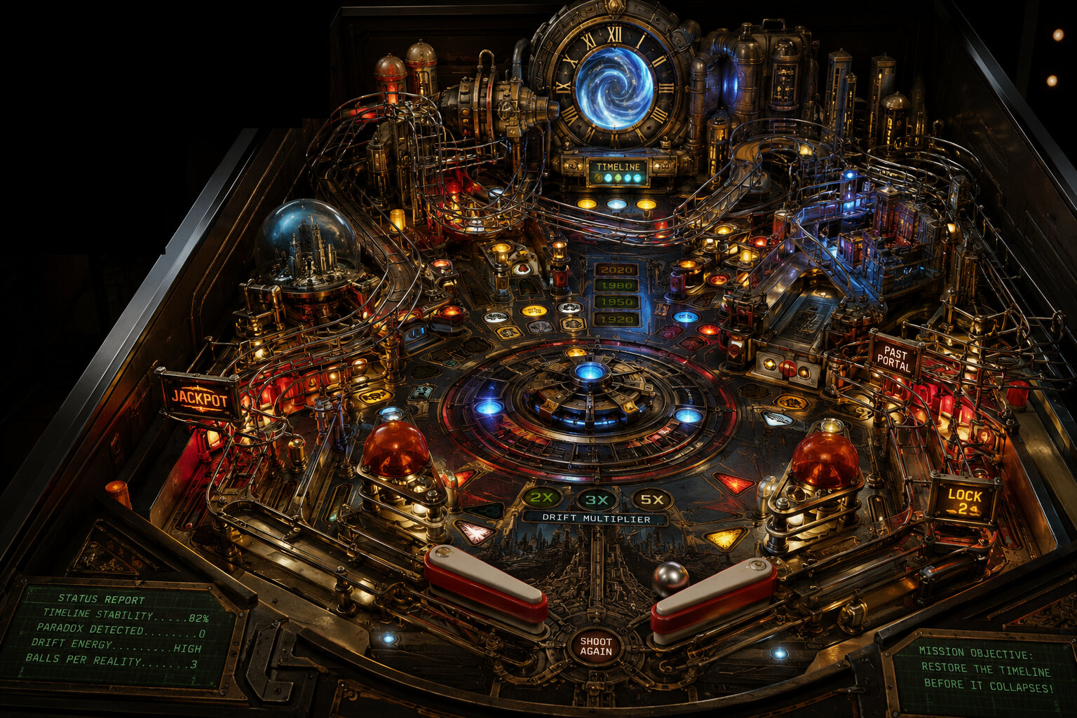 Homebrew pinball playfield driven by XPF node boards